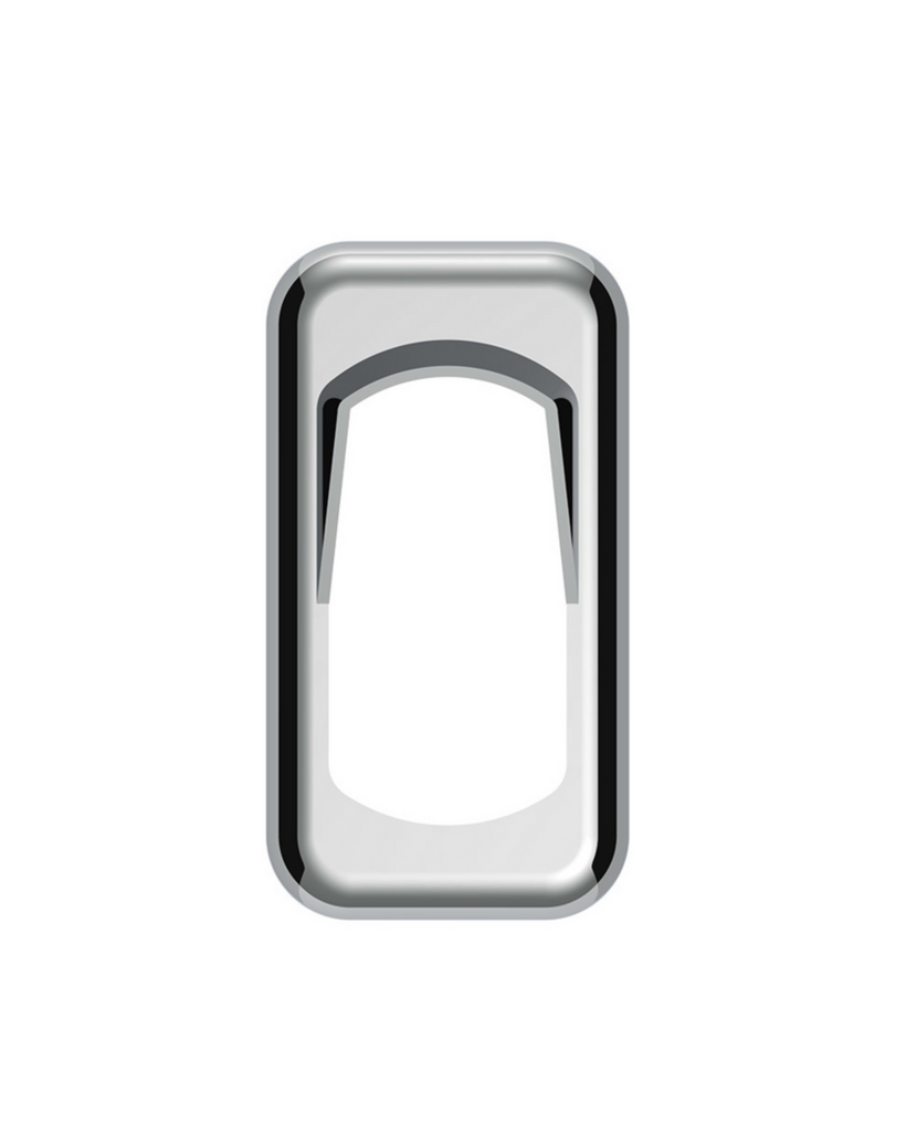 Set/3) Chrome Rocker Switch Trim Bezel w/ Blue Crystal For Peterbilt Set/3) Chrome Rocker Switch Trim Bezel w/ Blue Crystal For Peterbilt