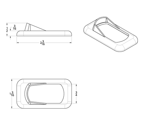 Rocker Switch Trim w/ Switch Guard 3 Pc./card fits Peterbilt, Kenworth, and Freightliner Trucks