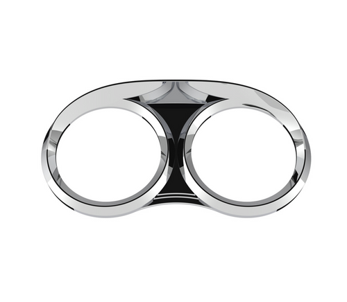 Dual Gauge Cluster Bezel With Visor For 2006+ Peterbilt 