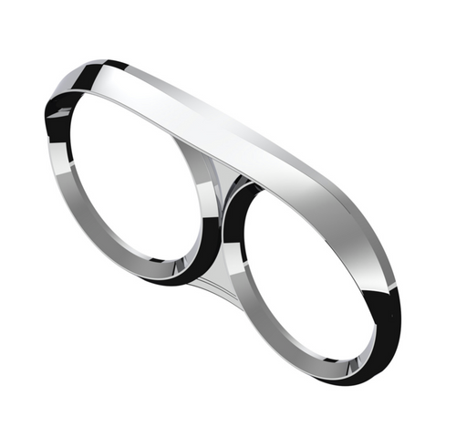 Dual Gauge Cluster Bezel With Visor For 2006+ Peterbilt 