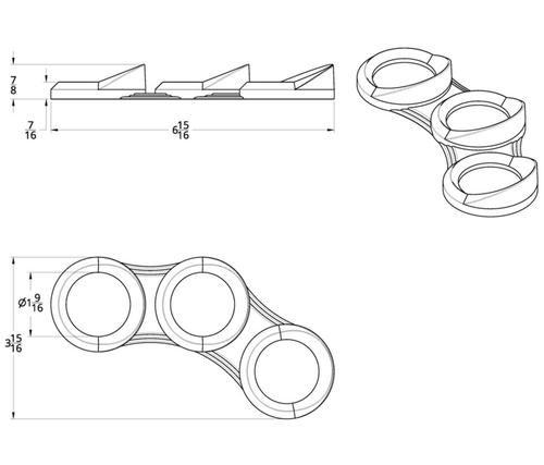 Center Dash 3 Gauge Cluster Bezel With Visor 2006+ Peterbilt