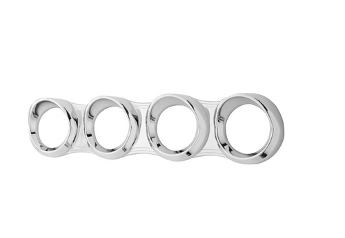 4 Gauge Cluster Bezel With Visor For 2006+ Peterbilt - Horizontal