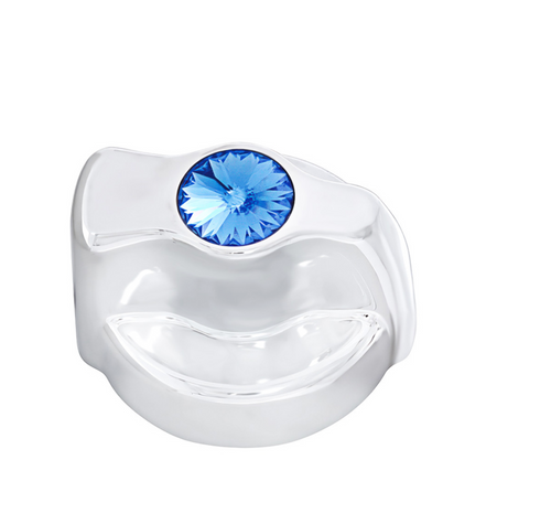 Chrome Plastic A/C Control Knob For 2005 & Older Peterbilt- Blue Crystal
