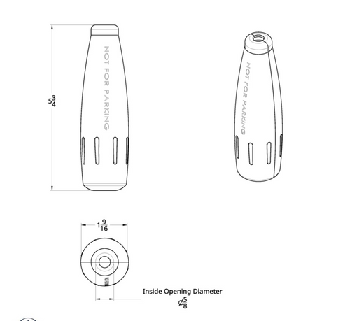 Chrome Plastic "Not For Parking" Trailer Brake Lever Cover For 2006+ Kenworth