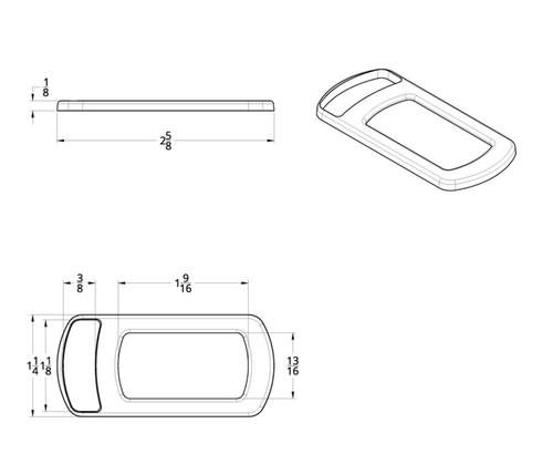 Kenworth Rocker Switch Trim - Open (Card of 2)