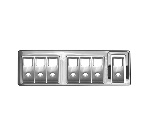 Chrome Rocker Switch Cover For Peterbilt 579 (2013-2019) & 567 (2014-2018)- 2 Openings (Card of 3)