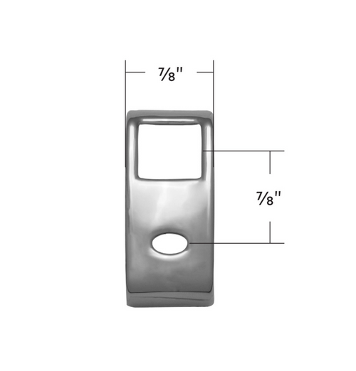 Chrome Rocker Switch Cover For Peterbilt 579 (2013-2019) & 567 (2014-2018)- 2 Openings (Card of 3)