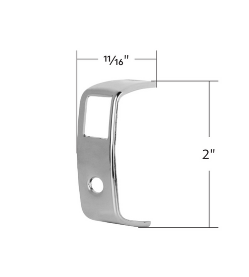 Chrome Rocker Switch Cover For Peterbilt 579 (2013-2019) & 567 (2014-2018)- 2 Openings (Card of 3)