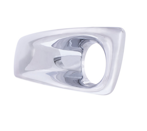 Chrome Plastic Fog Light Cover With Light Opening For 2007-2017 Kenworth T660 - Driver