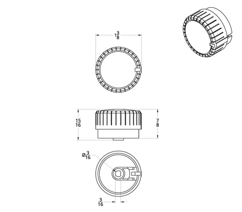 Chrome A/C Knob For Kenworth T680/T880 Sleeper