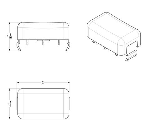 Volvo Switch Plug Cover - Plain (Card of 2)