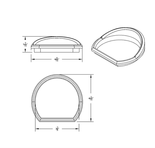 Chrome Plastic Speed/Tachometer Gauge Bezel For Peterbilt 579 (2013-2021) & 587 (2010-2016)