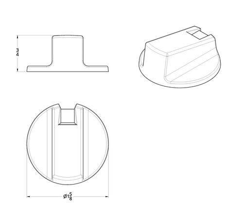Chrome fits Mack A/C Control Knob