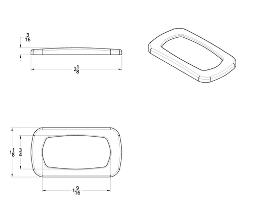 Chrome Mack Rocker Switch Trim (Card of 2)