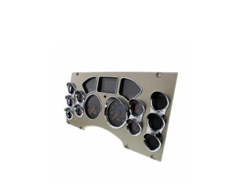 Chrome Small 3-Gauge Bezel With Visor For Mack