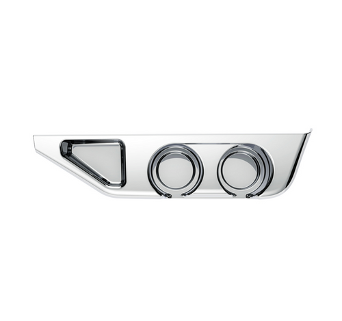 Chrome Center Cup Holder Panel For Freightliner Columbia (2003-2011) & Century/Coronado (2002-2010)
