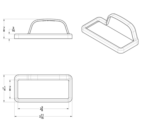 Toggle Switch Trim For Freightliner (Card of 3)
