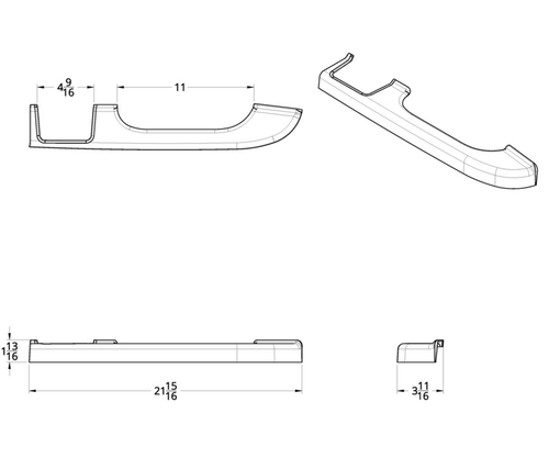 Chrome Plastic Door Armrest Covers For Freightliner Columbia (2001-2012) - Passenger