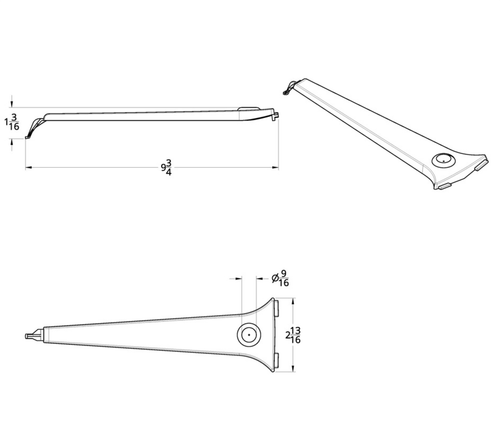Chrome Center Dash Trim W/Crystal For Columbia (2004-20), Century (1997-10), & Coronado (2003-10), Blue
