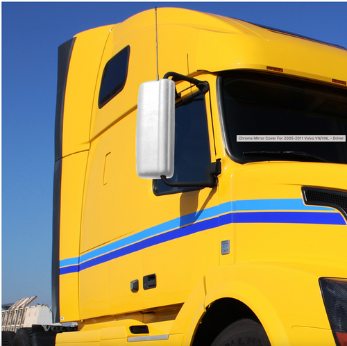 Chrome Mirror Cover For 2005-2011 Volvo VN/VNL - Driver