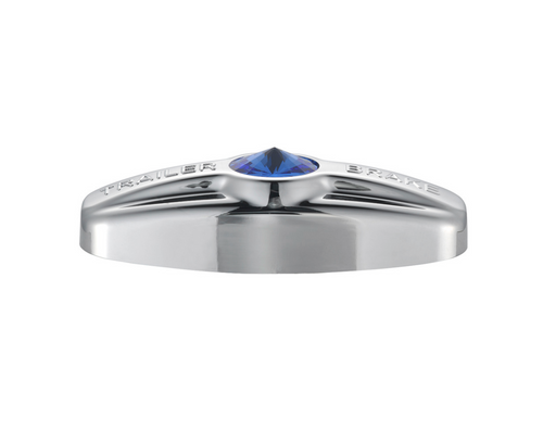 Trailer Brake Cover W/Crystal For Freightliner Century (1996-2011), Columbia (2001-2017) - Blue Crystal