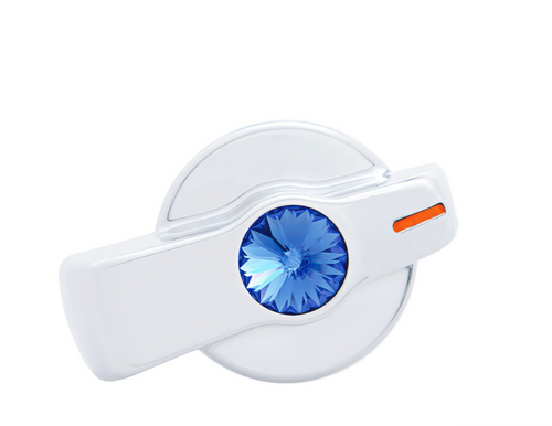 A/C Knob (Newer Model) With Blue Crystal For 2005-2010 Freightliner