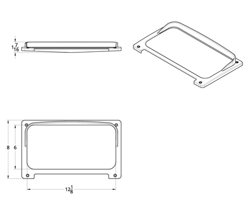 Chrome Plastic Center Gauge Cluster Bezel With Visor For 2001-2016 Freightliner Columbia