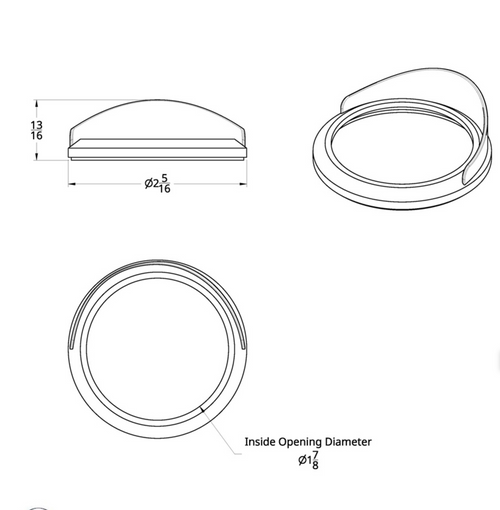 Chrome Small Gauge Bezel With Visor for 2007+ International