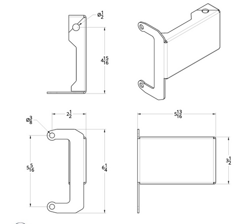 Light & CB Antenna Bracket For 2008-2017 Freightliner Cascadia - Driver