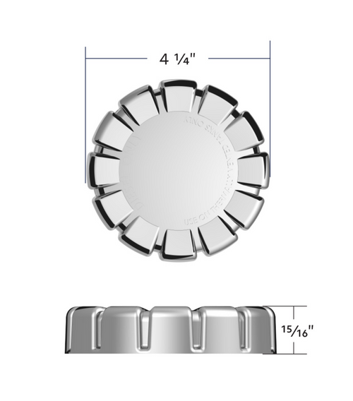Chrome Plastic Fuel Cap Cover For Kenworth - Non-Locking