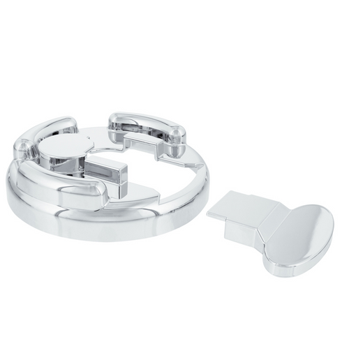 Chrome Plastic Fuel Cap Cover For Peterbilt - Locking