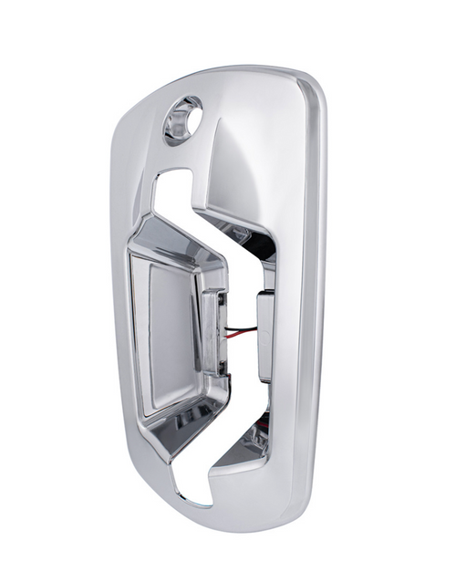 6 LED Chrome Door Handle Cover For 2018-2024 Freightliner Cascadia - Passenger, Blue LED