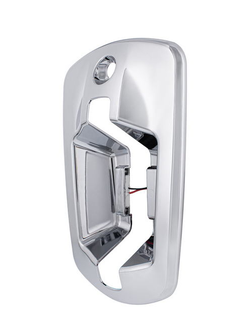 6 LED Chrome Door Handle Cover For 2018-2024 Freightliner Cascadia - Passenger, White LED