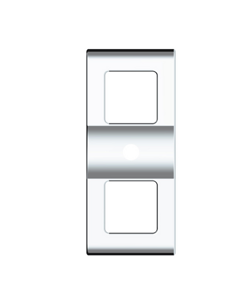 Chrome Plastic Switch Covers - 3 Openings (Card of 2)