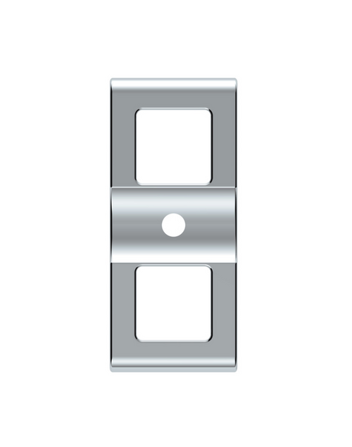 Chrome Plastic Switch Covers - 3 Openings (Card of 2)