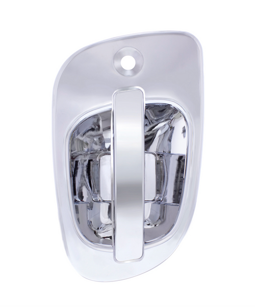 6 Blue LED Chrome Door Handle Cover for Freightliner - Driver