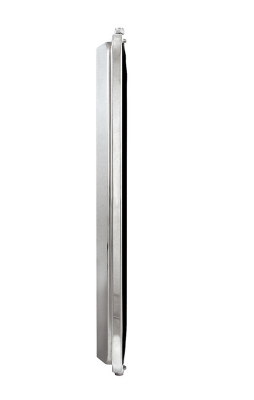 7" X 16" 430 Stainless Steel West Coast Style Mirror With Convex Lower Mirror - Non Heated