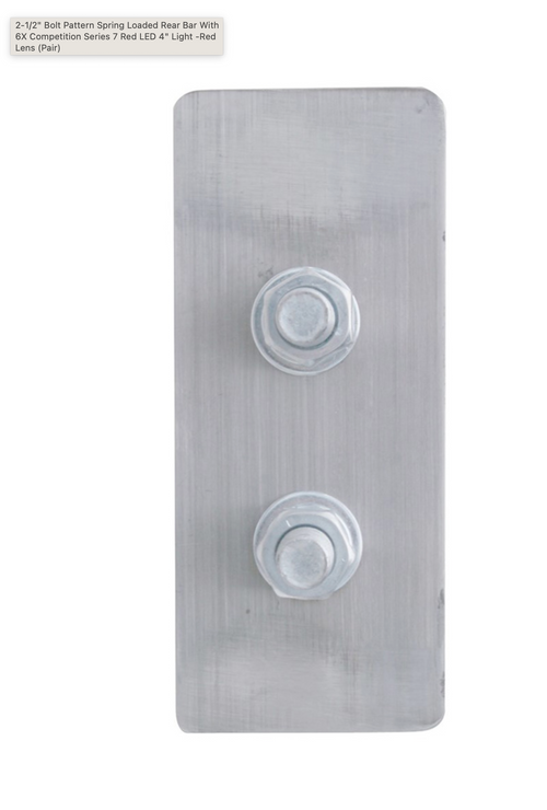 2-1/2" Bolt Pattern Spring Loaded Rear Bar With 6X Competition Series 7 Red LED 4" Light -Red Lens (Pair)