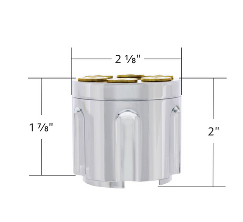 Gun Cylinder 13/15/18 Speed Gearshift Knob - Chrome