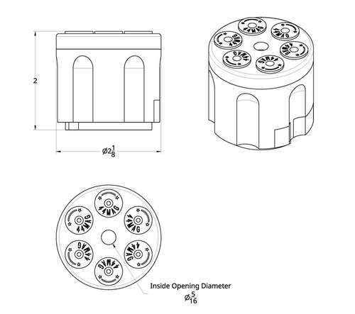 Gun Cylinder 13/15/18 Speed Gearshift Knob - Chrome