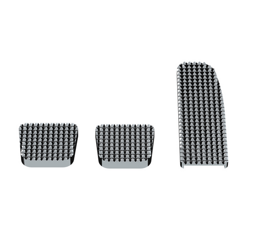 Chrome Billet Aluminum Diamond Pedal Set For 2008-2017 Freightliner Cascadia/Coronado/M2