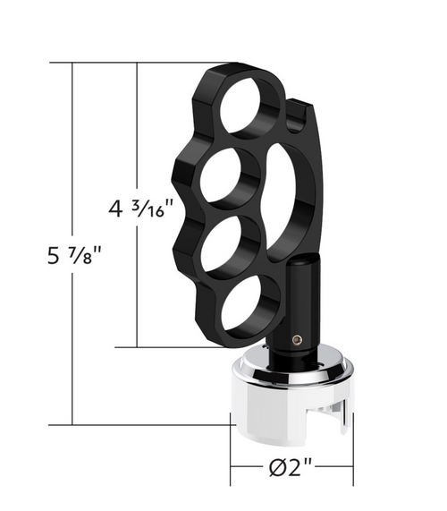 Knuckle Gearshift Knob With 13/15/18 Speed Adapter - Black