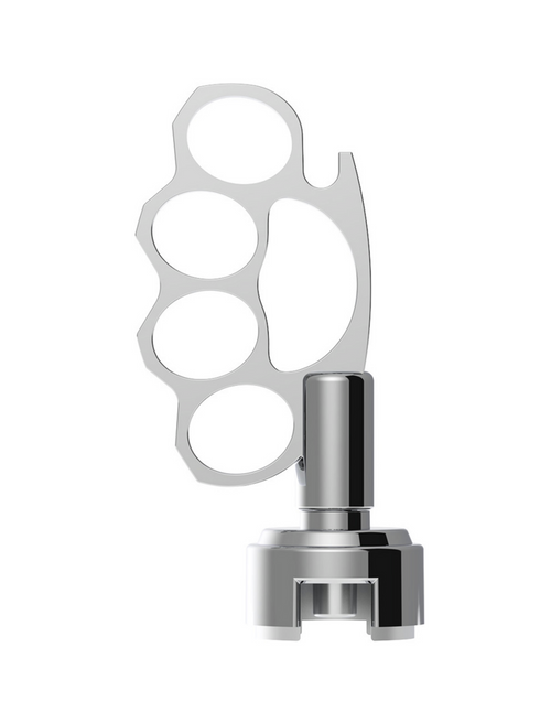 Thread-On Knuckle Gearshift Knob With Chrome 13/15/18 Speed Adapter - Chrome