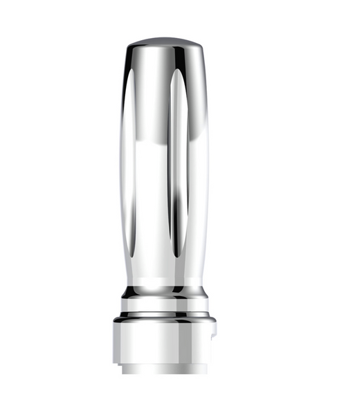 M30X3.5 Thread-On Vegas Style Gearshift Knob With 13/15/18 Speed Adapter - Chrome/Vertical