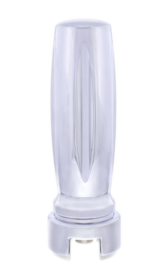 M30X3.5 Thread-On Vegas Style Gearshift Knob With 13/15/18 Speed Adapter - Chrome/Vertical