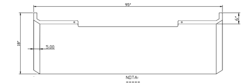 18" Chrome Universal Bumper with Double Bend End for Peterbilt 379, and Kenworth W990, Western Star , FL Classic Models