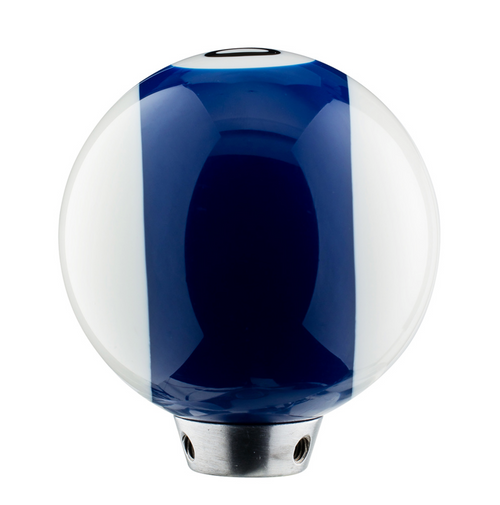 Number 10 Pool Ball Gearshift Knob - Gloss Blue Striped