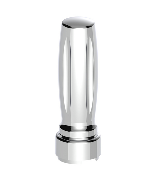 M30X3.5 Thread-On Vegas Style Gearshift Knob With 9/10 Speed Adapter - Chrome/Vertical