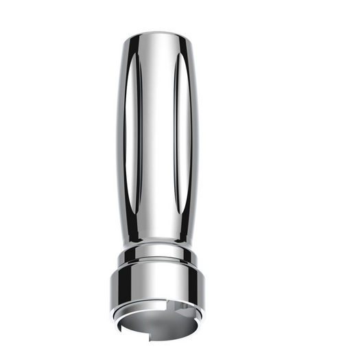 M30X3.5 Thread-On Vegas Style Gearshift Knob With 9/10 Speed Adapter - Chrome/Vertical