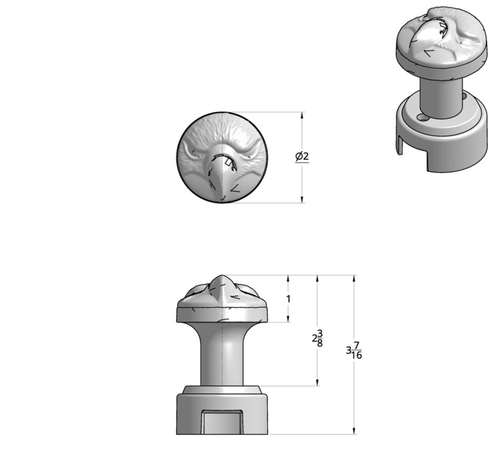Eagle Thread-On Gearshift Knob With 13/15/18 Speed Adapter - Chrome